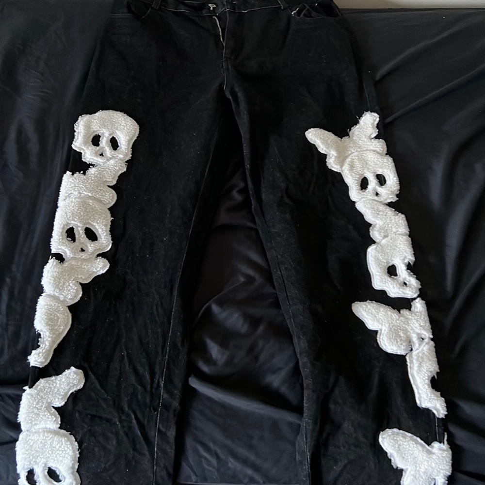 Chenille Patch Jeans - image 1